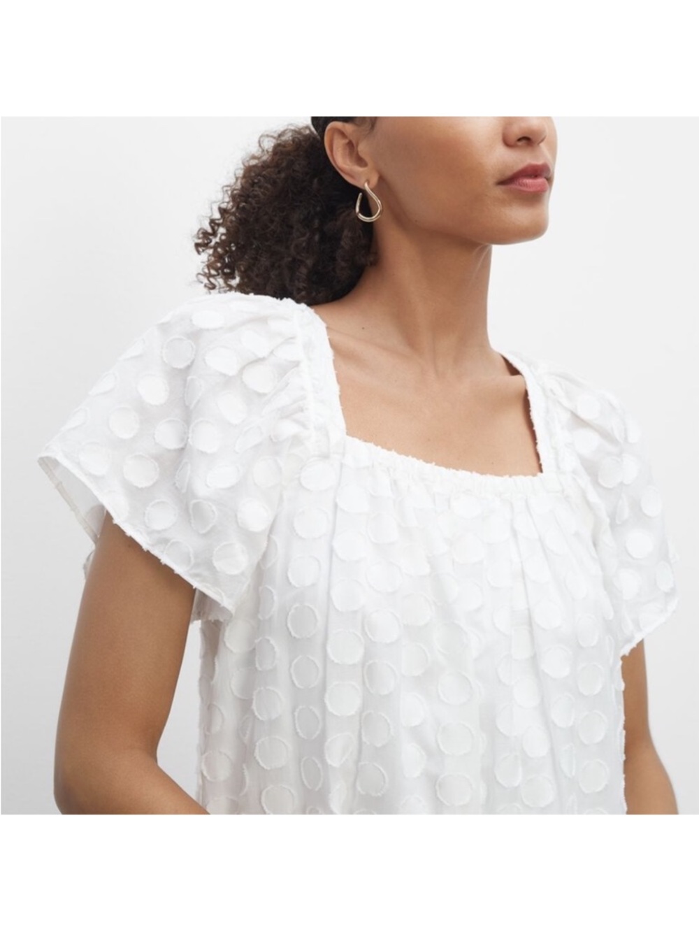 Club Monaco Flutter Sleeve Beach Robe Midi Dress White XS Women’s - Picture 12 of 14